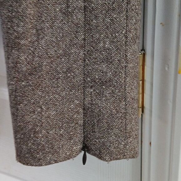 Kenneth Cole brown tweed wool blend zip front lightweight jacket Sz 14 NWOT - Picture 5 of 6